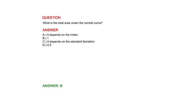 What is the total area under the normal curve? смотреть онлайн
