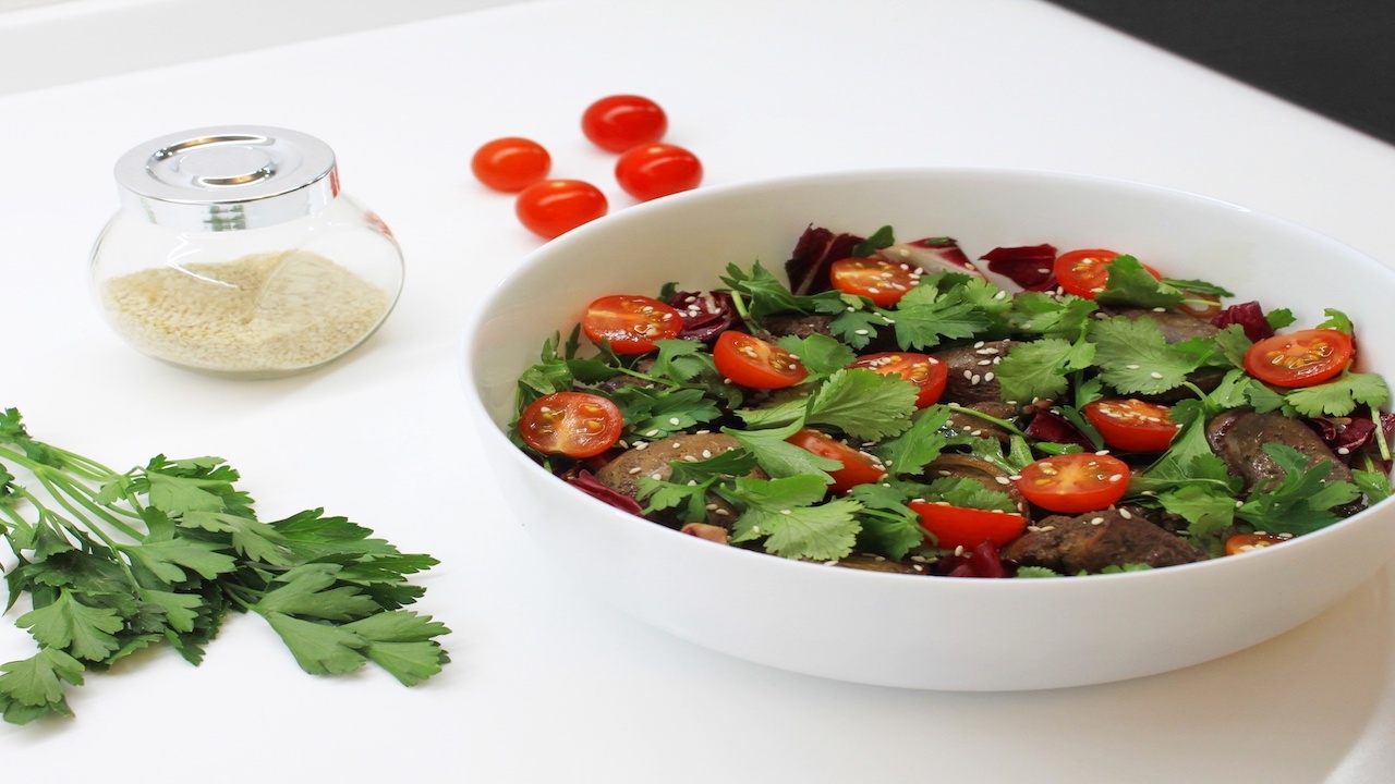 Теплый Салат с Куриной Печенью | Я Просто ОБОЖАЮ Его | НА ПРАЗДНИК ТО, ЧТО НУЖНО! смотреть онлайн