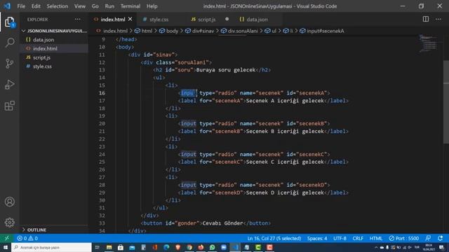 JavaScript Online Sınav Uygulaması(JSON Kullanımı-XMLHttpRequest) смотреть онлайн