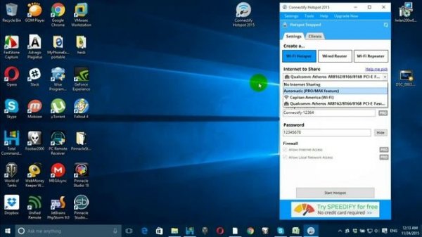 Kак пользоваться Connectify Hotspot 2015