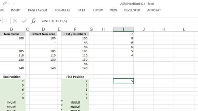 Excel: Extract NonBlank or NonZero Values from an Array смотреть онлайн