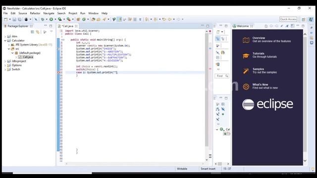 Java Switch case use to make calculator in java program easy process смотреть онлайн