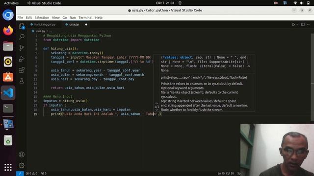 Menghitung usia menggunakan python смотреть онлайн