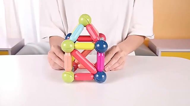 Магнитный конструктор Magnetic Bar Blocks (64шт) - Шарики и палочки на магнитах для детей смотреть онлайн