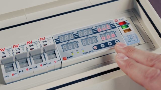 Обзор и тестирование трехфазного реле напряжения и тока MRVA-3 63A EKF смотреть онлайн