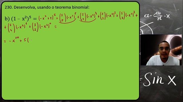 QUESTÃO 230 (b) | Desenvolvimento Usando o Teorema Binomial смотреть онлайн