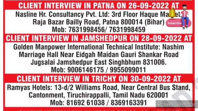 17 September 2022 Gulf Job Vacancy @careerpointsjobportal смотреть онлайн