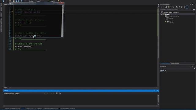 Python GUI: 1 Adding A Title смотреть онлайн
