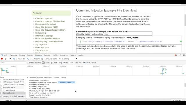 command injection tutorial with file download смотреть онлайн