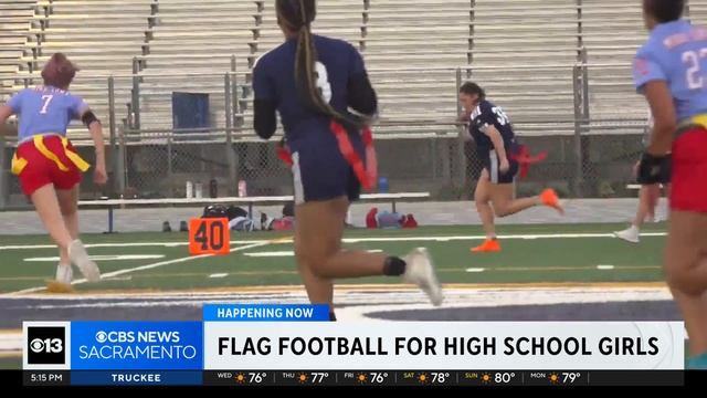 First-ever girls' high school flag football season kicks off смотреть онлайн