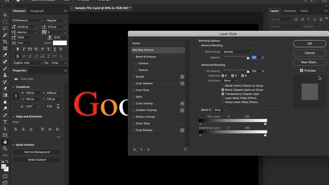 How to Create Similar Google Logo with Layer Styles in Adobe Photoshop CC смотреть онлайн