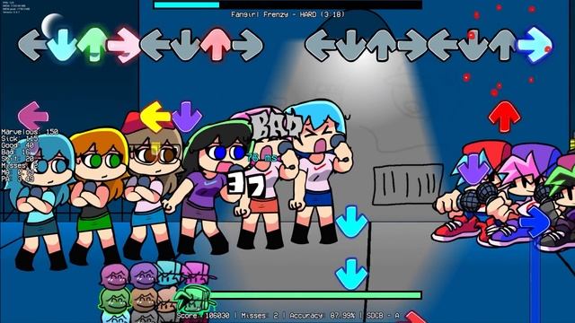 Friday Night Funkin' 6 BF VS 6 Sky - Fangirl Frenzy + Cutscenes (FNF Mod/Hard) (8 Keys)