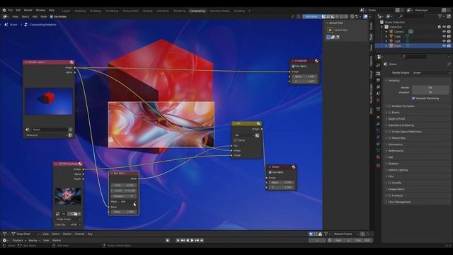 Box Mask & Ellipse Mask Blender 3D Compositing Tutorial смотреть онлайн