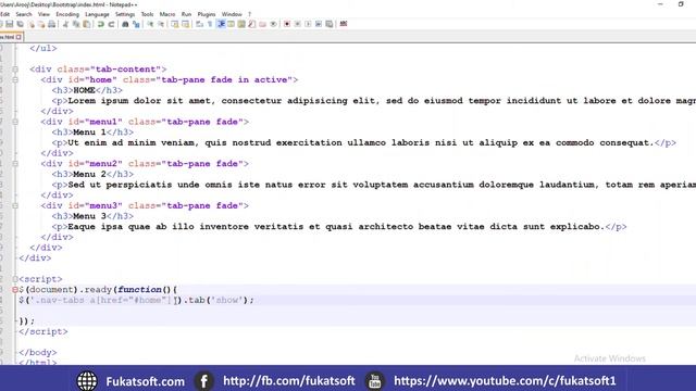 Bootstrap JS Tabs смотреть онлайн