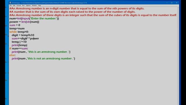 Armstrong Number In Python | Bangla | EDGE AIUBian | Python Programming Video | RADWAN ROMY | AIUB смотреть онлайн