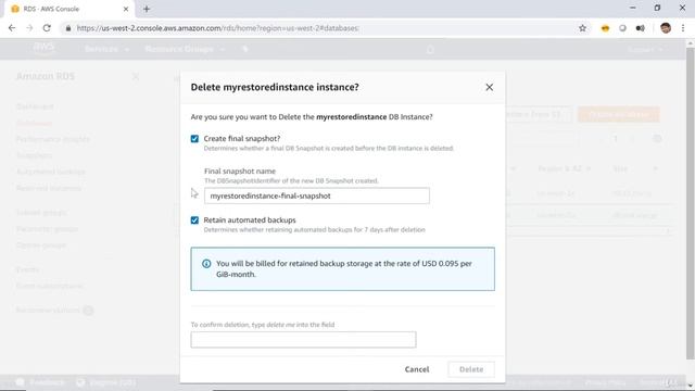 6. AWS RDS Maria DB Restore and Instance Actions смотреть онлайн