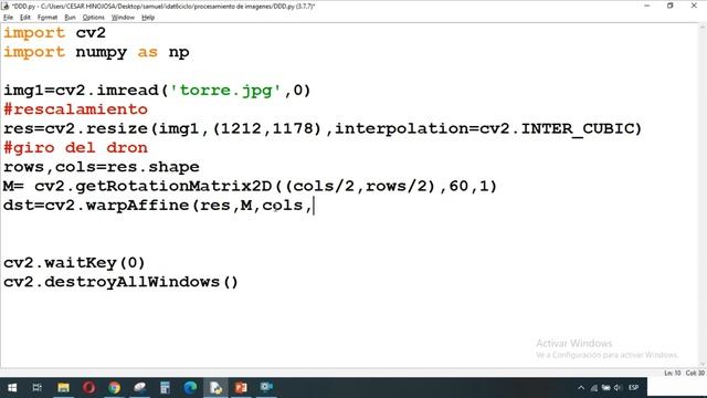 ✅COMO ROTAR, REESCALAR una imagen de un DRON? l?Python - OpenCV?️ смотреть онлайн