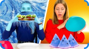 Замороженная Еда против Обычной ! Выбери правильно!!