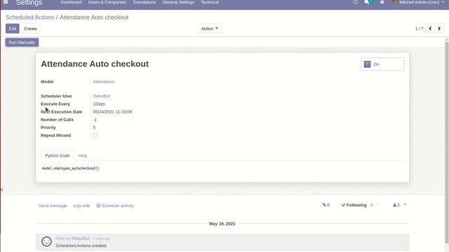Cron Job Failure Activity Odoo смотреть онлайн