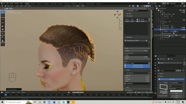 Blender Hair Tools-Geo Node Hair System-Episode 4 Tutorial Series смотреть онлайн