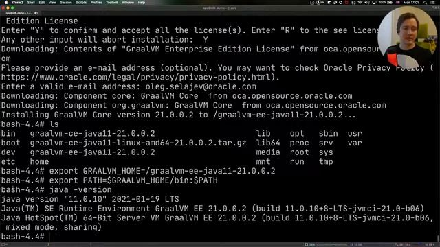 Installing GraalVM Enterprise from the command line & docker containers смотреть онлайн