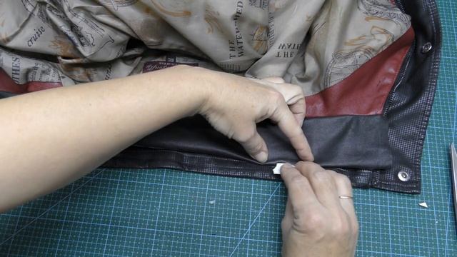 Замена верхнего воротника на куртке из искусственной кожи. смотреть онлайн