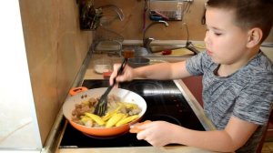 Несложный ужин. 3 выпуск. Рецепт потрясной свинины с манго
