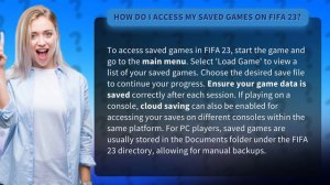 How do I access my saved games on FIFA 23?