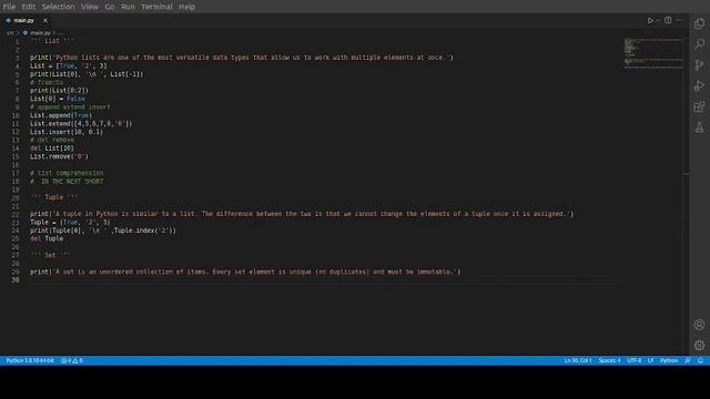 List, Tuple, Set, Dictionary in Python | CodeFactory смотреть онлайн