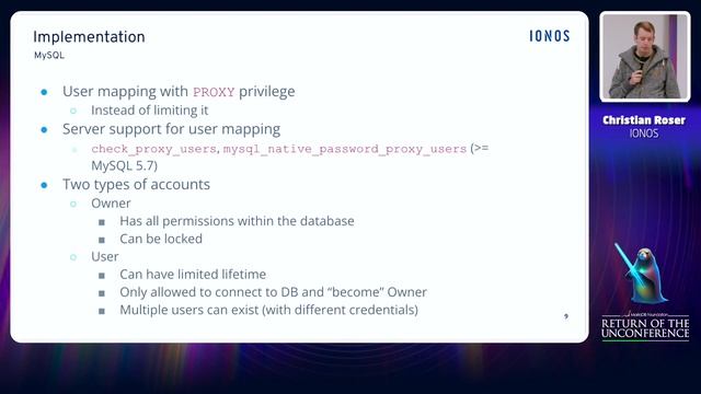 Implementing Single Sign-On using proxy users for MariaDB databases - Christian Roser смотреть онлайн