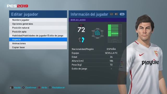 PES2019 BORJA LASSO SEVILLA FC - TUTORIAL DE ESTADÍSTICA смотреть онлайн