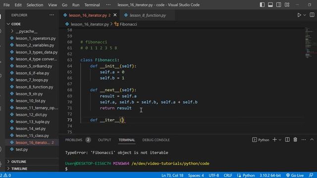 Python с нуля. Урок №61. Создаем итератор. смотреть онлайн