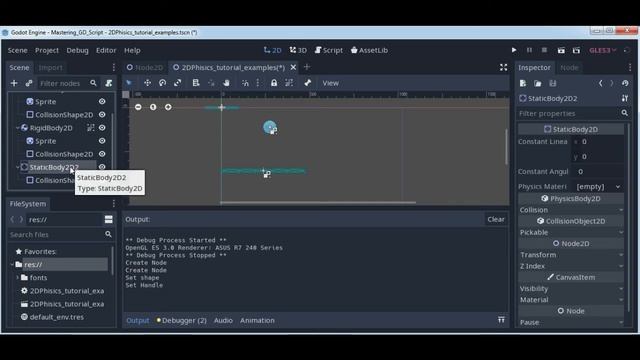 Godot StaticBody2D Friction [#07][2D Physics Godot Tutorial] смотреть онлайн