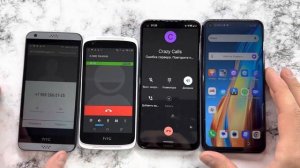 Incoming Mobile Calls HTC Desire 620, HTC Desire 526G, Nokia 5.4, Tecno Camon 16/ Outgoing Calls
