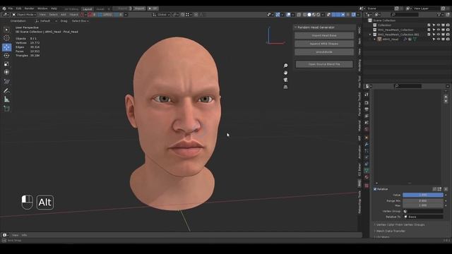 Blender Addon Random Head Generator смотреть онлайн
