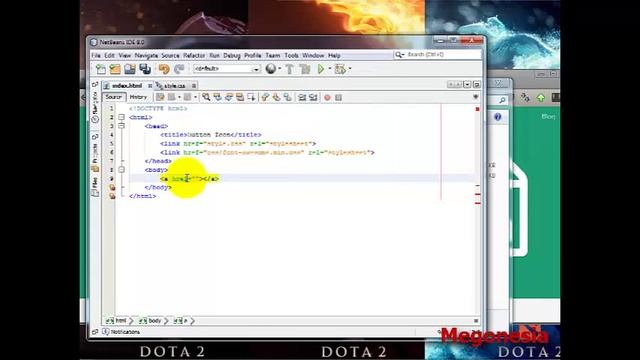 Tutorial HTML CSS button icon - Megonesia HD смотреть онлайн
