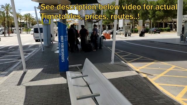 Palma de Mallorca Airport bus to Magaluf, Palma city center, Palma Nova... смотреть онлайн