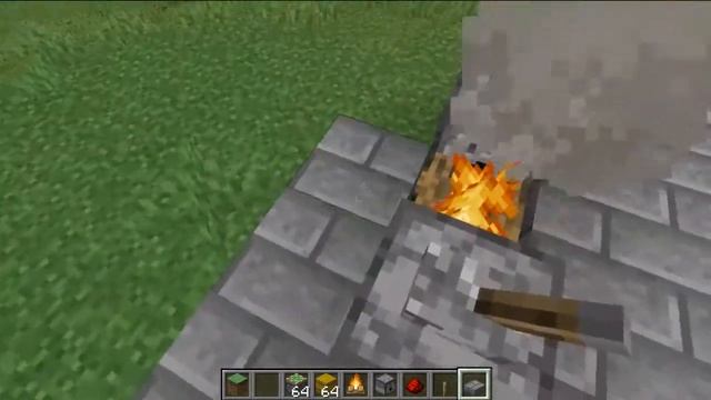 Как сделать механический костёр и декорацию печки/Minecraft 1.14. смотреть онлайн