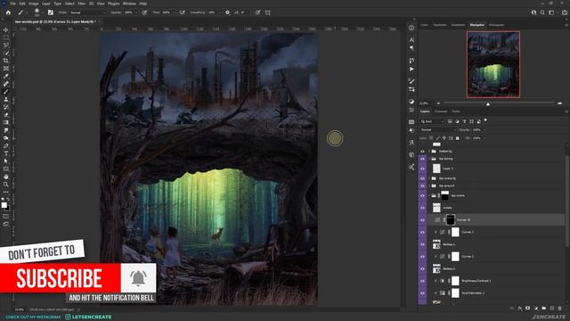 Creating the Two Worlds composition in Photoshop | Fantasy Photo Manipulation Speed Art смотреть онлайн