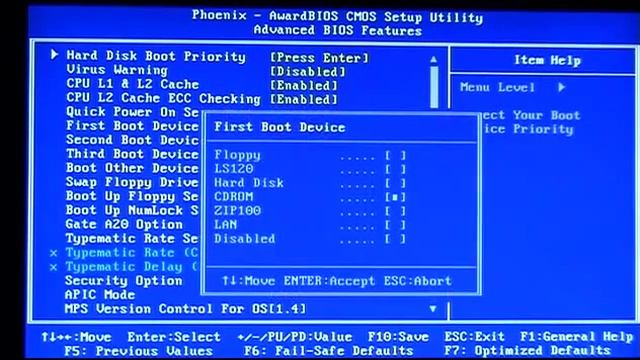 Настройка BIOS к переустановке windows XP 7 8 смотреть онлайн