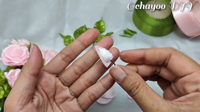 DIY rose /how to make satin ribbon flowers rose easy смотреть онлайн
