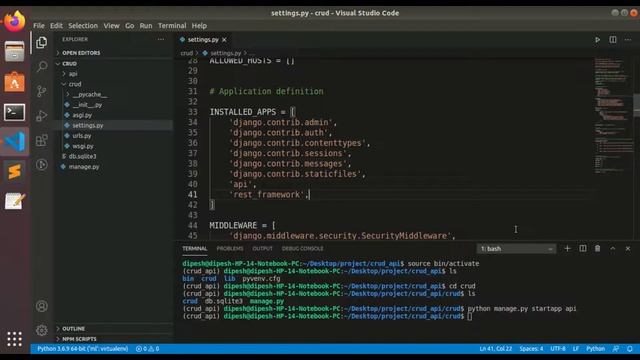 CRUD API Django Rest Framework 2: How to create new app and make migrations смотреть онлайн