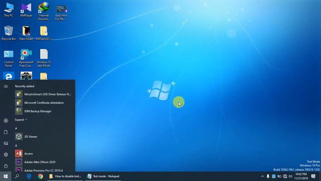 How To Remove Test Mode Windows 10 Build 18362,19H1 смотреть онлайн