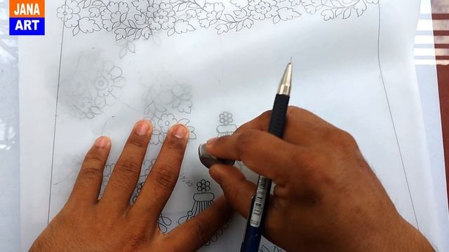 How To Draw Embroidery Design On Tracing Paper With 0.5mm Lead Pencil смотреть онлайн