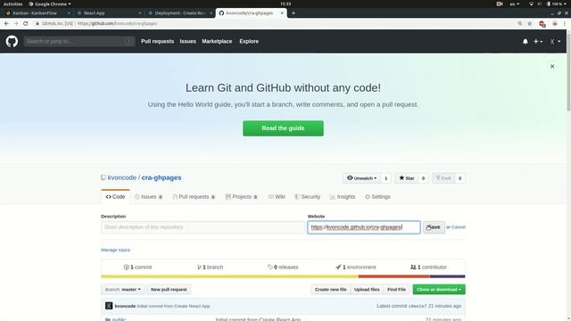 3. Deploy Ract.js application to GitHub Pages смотреть онлайн
