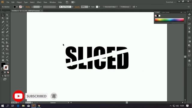 How to Create Sliced Text Effect in Adobe Illustrator | Illustrator Tutorials смотреть онлайн