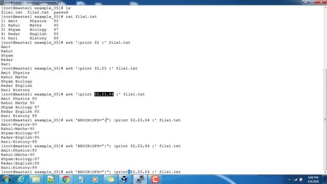 04 - AWK - Customize output field separator смотреть онлайн