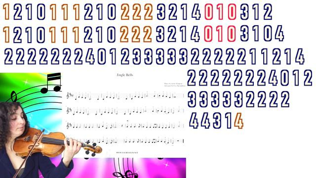 How To Play JINGLE BELLS | Simple VIOLIN & VIOLA TUTORIAL With Color Coded Strings & Sheet Music смотреть онлайн