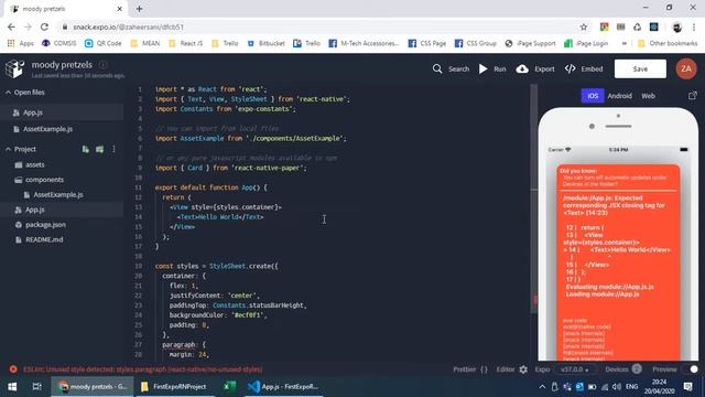 React Native - Using Expo Snack for Online Development смотреть онлайн