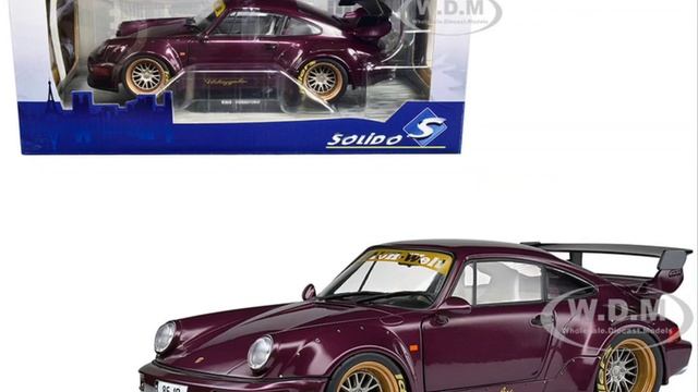 2022 Porsche 911 (964) RWB Body Kit Purple Metallic "Hekigyoku" 1/18 Diecast Model Car by Solido смотреть онлайн